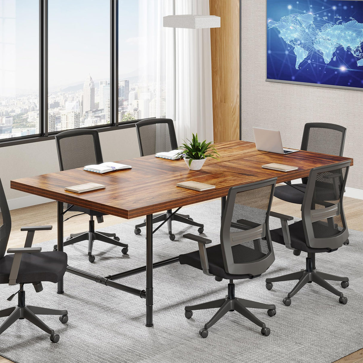 Tribesigns 6FT Conference Table, 70.8" W x 35.4" D Rectangle Meeting Seminar Table, Modern Training Table Boardroom Desk for Conference Room Tribesigns