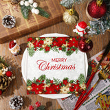 JarThenaAMCS 50Pcs Merry Christmas Paper Napkin Poinsettia Floral Xmas Ball Disposable Dinner Napkin Luncheon Napkin for Winter Party Supplies JarThenaAMCS