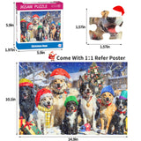 100 Piece Puzzles for Kids Ages 4-6 6-8 8-10 Christmas Dogs Christmas Puzzle for 4-8 Year Old Kids Puzzles 4-6 Jigsaw Puzzle for Adults Children Learning Educational Puzzles Toys Gifts for Girls Boys KWYZ