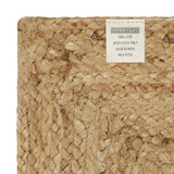 COTTON CRAFT Jute Braided Table Runner - Rustic Farmhouse Table Runner - Jute Kitchen Table Runner - Harvest Fall Thanksgiving Holiday Christmas Party Dining Tabletop Runner - 13x36 inches - Natural COTTON CRAFT