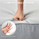 Outdoor Sectional Patio Furniture Set with Swivel Rocking Chairs,10 Pieces Wicker Conversation Sets L Shaped Couch Out Door Sofa Set Outside Furniture for Garden Deck Yard Porch,Grey POUUIN