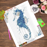 Seahorse Diamond Painting Kits for Adults, Ocean 5D Diamond Art Kits for Adults Kids Beginners Full Drill Diamond Dots Paintings with Diamonds Gem Art Kits for DIY Crafts (12 x 16 inch) APCGSM