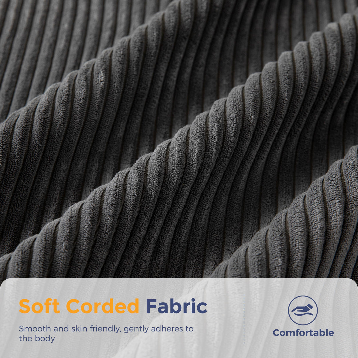 MAXYOYO Bean Bag Chair for Adults, Upholstered Floor Sofa with Armrests, Loveseat Boneless Couch with Tufted Cushion & Backrest, Sofa in A Box, Large Bean Bag Couch for Bedroom Living Room, Dark Grey MAXYOYO