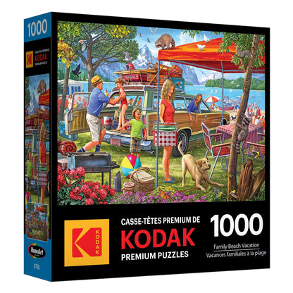 RoseArt - Kodak Premium - Family Beach Vacation - 1000 Piece Jigsaw Puzzle for Adults