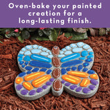MindWare Paint Your Own Stepping Stone Butterfly, Rock Painting Kit, Stepping Stones Crafts for Kids Ages 8 & up MindWare