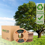 OVV3D Wood 3D Printer Filament Bundle, Wood PLA Filament 1.75mm Bundle, Wood Filament More Than 30% Real Wood Fiber, Walnut, Oak, Cherry, Teak, 1.75 PLA Filament 3D Printing Filament, 200g X 4 Pack OVVNYXE