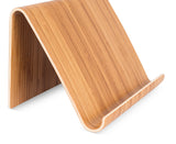 Sofia + Sam Bamboo Tablet Holder and Stand - Natural Wood - Adjustable Base for Surface, E-Readers, Smartphones - Kitchen Tabletop Organizer - Portable Stand for Books, Cookbooks, and Devices Sofia + Sam