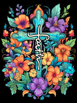 Cross Flowers Diamond Painting Kits for Adults Beginners - Christ Crosses Diamond Art Kits for Adults, Full Drill DIY 5D Diamond Painting Flowers Gem Art Crafts Kits for Home Wall Decor 12x16 inch Meothan