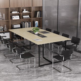 Zethvax 8FT Conference Table,Conference Room Table with Grommet,Stable Structure,Adjustable Foot Pads,Large Seminar Table for Office Meeting 94.4 L x 47.2 W x30.7 H (Wood) Zethvax