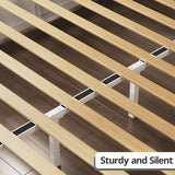 LIKIMIO Platform Queen Size Bed Frame, Farmhouse Bed Frames with Lift Up Storage, Wooden Slats, Sturdy and No Noise, Easy Assembly, White LIKIMIO