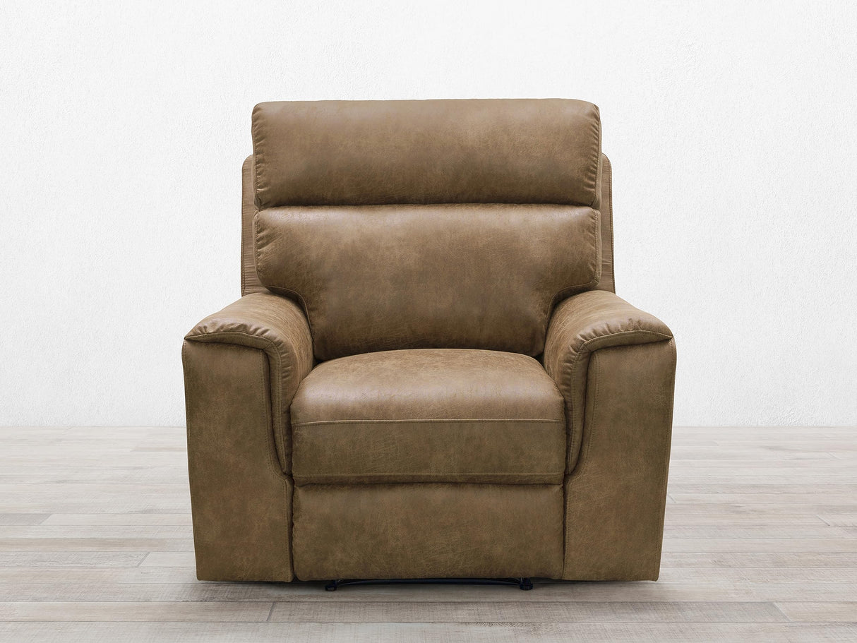 Abbyson Living Lawrence Fabric Recliner - Traditional Design, Upholstered, High Density Foam, Dark Brown Abbyson Living