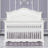 Evolur Aurora 5-in-1 Convertible Crib in Frost, Greenguard Gold Certified, Features 3 Mattress Height Settings, Sturdy and Spacious Baby Crib, Wooden Furniture Evolur