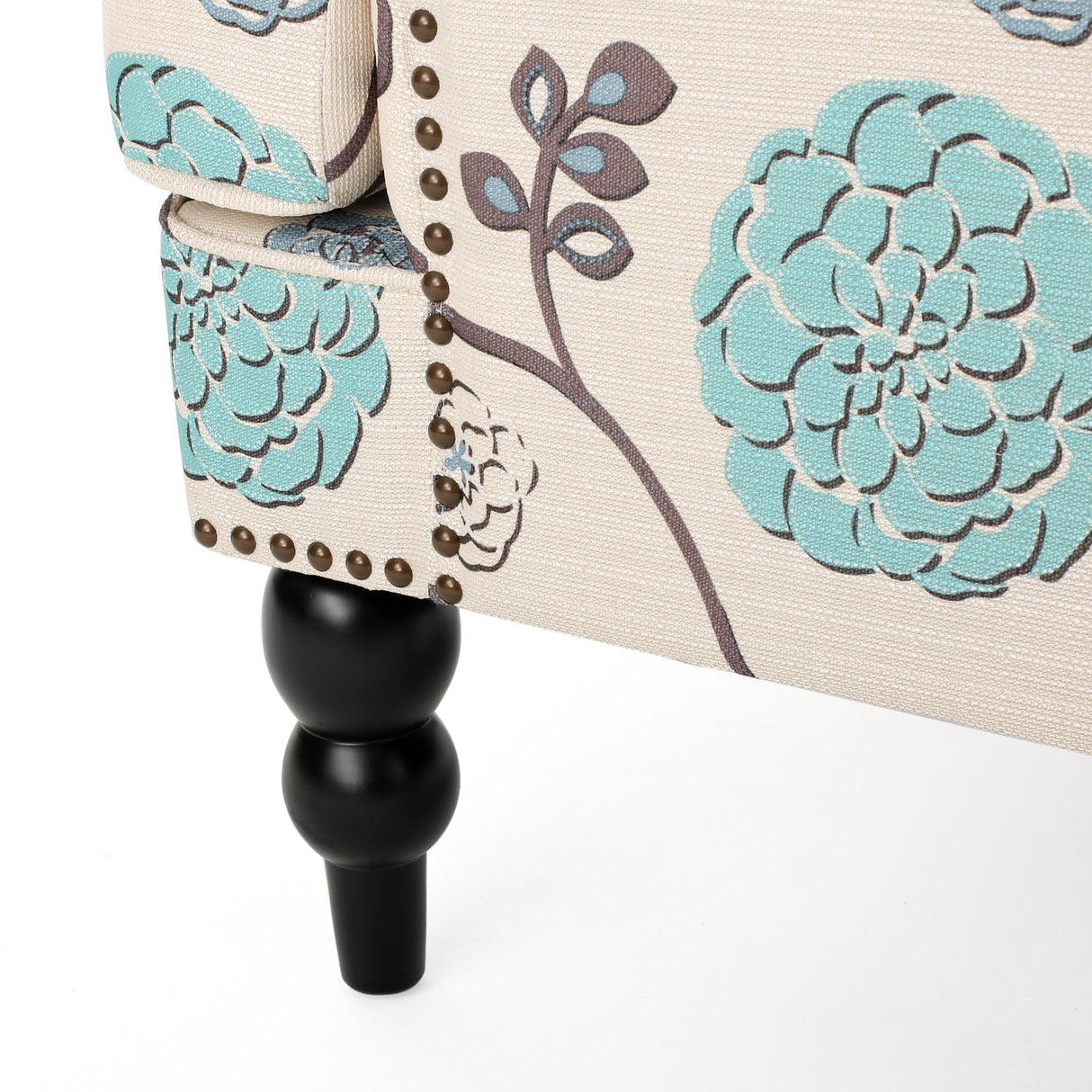 Christopher Knight Home Harrison Fabric Tufted Club Chair, White / Blue (29.5"D x 28"W x 33.5"H) Christopher Knight Home