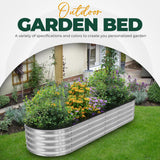 Utopia Home Galvanized Raised Garden Bed, 6 by 2 by 1 feet Lightweight Planter Boxes Outdoor with Easy Assembly, Large Garden Bed for Vegetables, Fruits, Flowers, Silver Utopia Home