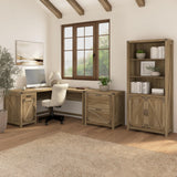 kathy ireland Home by Bush CGD160RCP-03 60-Inch L-Shaped Desk with Drawer, Reclaimed Pine Bush Business Furniture