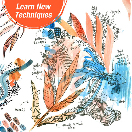 Faber-Castell Reverse Coloring Book & Doodling: Neutrals - Reverse Coloring Book for Adults, Adult Coloring Books for Anxiety and Relaxation Faber-Castell