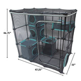 Kitty City Outdoor Catio Mega Kit for Cats, Replacement Parts, and 10' Tunnels Kitty City