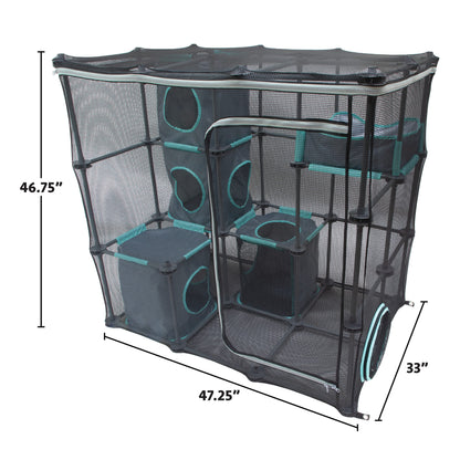 Kitty City Outdoor Catio Mega Kit for Cats, Replacement Parts, and 10' Tunnels