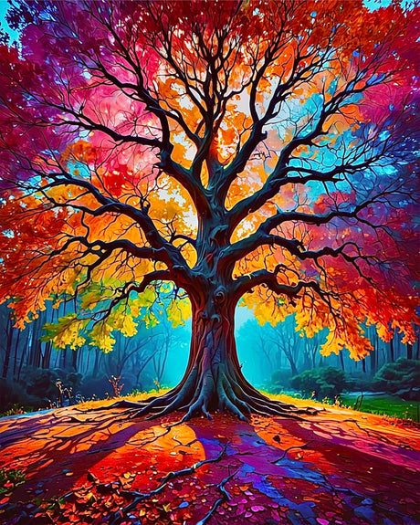 Yezavesu Tree Paint by Numbers Kit for Adults Beginner, Tree of Life Adult Paint by Number Kits on Canvas Without Frame, DIY Acrylic Painting by Numbers for Home Wall Decor Gift 16x20 Inch Yezavesu