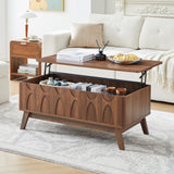 Bifins Coffee Table, Lift Top Coffee Table with Hidden Compartment,Mid Century Modern Lift Tabletop for Home Living Room Office Bifins