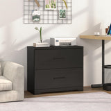 2-Drawer Wood Lateral File Cabinet, Filing Cabinets Anti-Tilt Mechanism for Home Office Storage Organization, Accommodates Letter/A4/Legal Size, New Heightened Drawer Design Home Office (Black) Panana