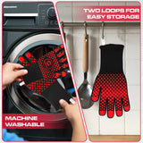 Pro-Series EN 407 Certified BBQ Gloves - Extreme Heat Resistant Grill Gloves (1472℉/800℃), Heatproof/Fireproof Protection Oven Mitts for Grilling, Cooking, Baking, Camping, and Welding - 1 Pair Casacrafty