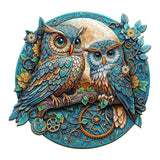 Wooden Puzzles for Adults - Embossed Owl Puzzle, Unique Shape Wooden Puzzle, Wooden Jigsaw Puzzles for Adults, Wood Puzzles Adult, Good Gift Idea for Friends and Family (S-8.5 * 8in -100 Pcs) Pijesaksa