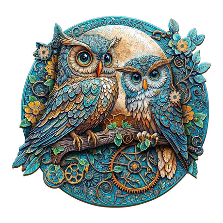 Wooden Puzzles for Adults - Embossed Owl Puzzle, Unique Shape Wooden Puzzle, Wooden Jigsaw Puzzles for Adults, Wood Puzzles Adult, Good Gift Idea for Friends and Family (S-8.5 * 8in -100 Pcs) Pijesaksa