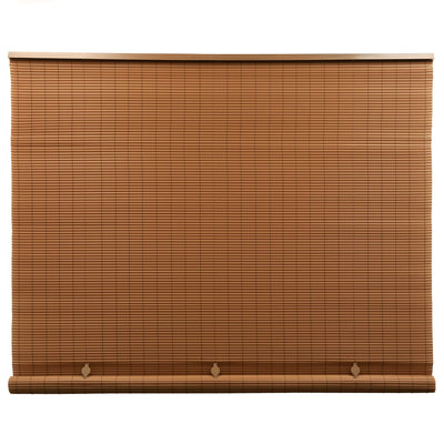 Radiance - Outdoor Roll-up Shades for Porch or Patio Privacy Screen, Roll-up PVC Blinds for Windows, Woodgrain, 36" W x 72" L
