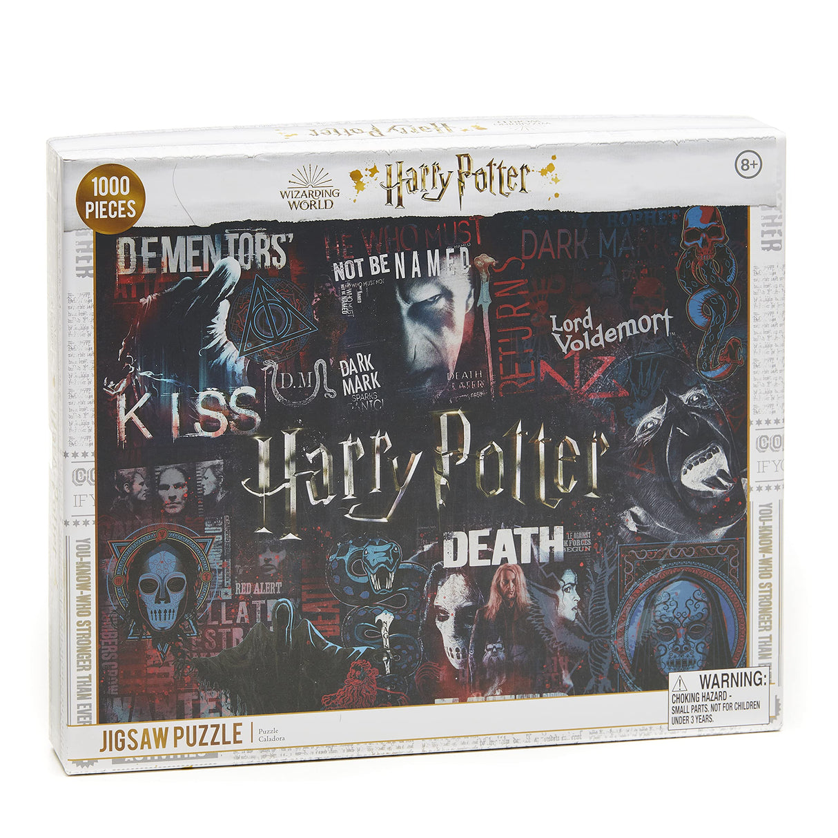Paladone Harry Potter Dark Arts 1000 Piece Jigsaw Puzzle, featuring Voldemort and Death Eaters - 30" x 24" Spooky Merchandise & Poster for Harry Potter Fans, Black Paladone