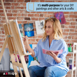 ARTIQO DIY Canvas Stretcher Bars 16x20 Inch Canvas Frame - Easy to Assemble, Gallery Wrap Oil Frame Kits Canvas Wood Stretcher Bars- for Oil Paintings, Prints, Paint by Numbers & Posters ARTIQO