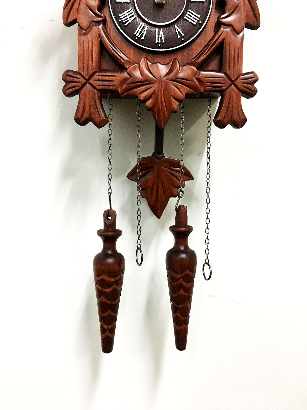 Rylai Cuckoo Clock Vintage Large Wooden Wall Clock Handcrafted 13x9.5 Inch Brown Rylai