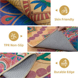 Arenarug Meditation Indoor Outdoor Rug 6x9 ft Mandala Pattern Rug Boho Style,Yoga Meditation Mat Picnic Rug for Patio Living Room Porch Garden Deck Backyard Easy to Clean Non Shedding Non-Slip Arenarug