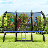 YUMPIE 8FT 10FT 12FT 14FT 16FT Trampoline with Pop-up Quick Connector, Trampoline Outdoor with Enclosure and Ladder, ASTM Approval for Kids and Adults YUMPIE