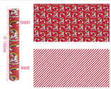Vnaaem Reversible Christmas Wrapping Paper - Mini Roll - 17 Inches X 33 Feet - for Boys Girls Kids - Red Christmas Santa Unicorn Pattern Great for Holiday Birthday, Party, Baby Shower Vnaaem