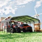 Royal Windsor 20×20 FT Metal Carport Car Port for 2 Car, Multi-Use Heavy Duty Metal Garage Shed for Car, Outdoor Car Port Kit with Galvanized Steel Roof Building and Frame Royal Windsor