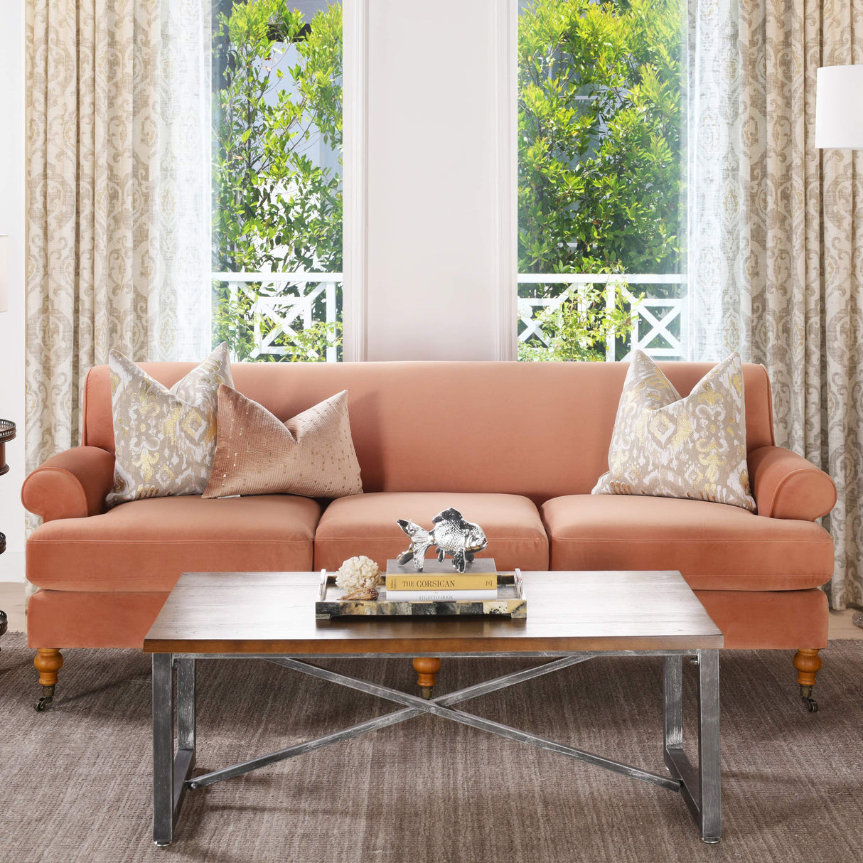 Jennifer Taylor Home Bliss 88" Lawson French Country Three-Cushion Tightback Sofa Jennifer Taylor Home