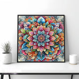 GXGLLPZBY Diamond Art Kits for Beginners,Mandala Diamond Painting Kits for Adult, 5D DIY Flower Full Drill Paint by Diamonds Dot Gem Art Painting Kits,for Home Wall Decor 13.8X13.8inch GXGLLPZBY