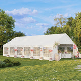 Aoxun 20x40 Party Tent Canopy for Weddings Waterproof Event Tent with Removable Sidewalls &Roll-up Door, Heavy-Duty Steel Frame for Outdoor Weddings, BBQ, Birthday Parties, & Camping,White Aoxun