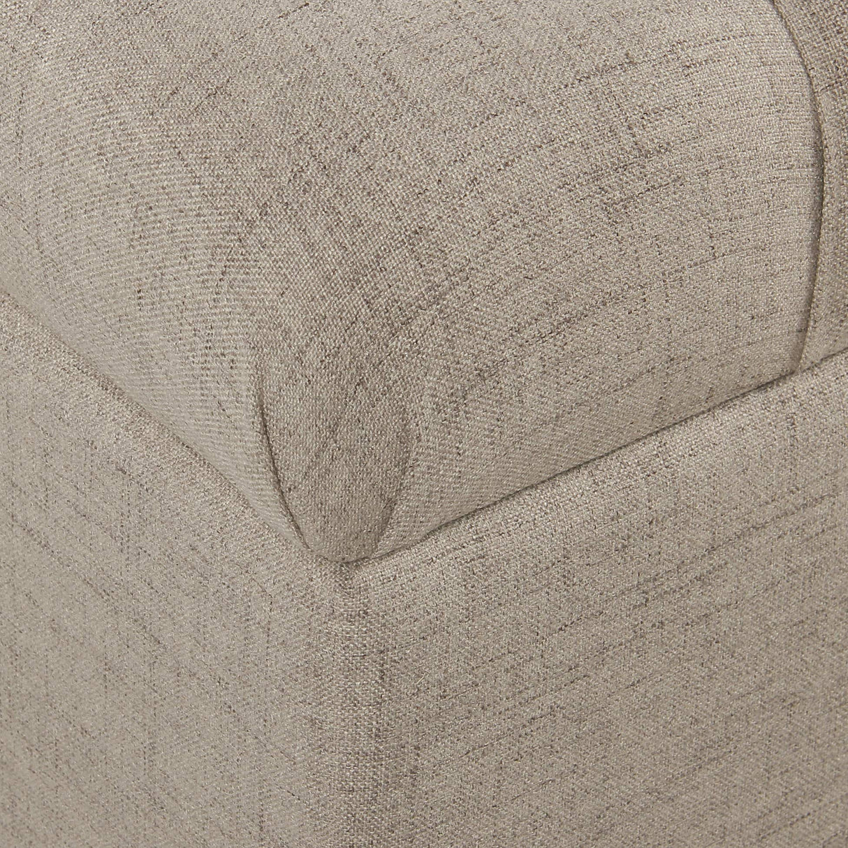 Homepop Home Decor | Tufted Ainsley Button Storage Ottoman Bench with Hinged Lid | Ottoman Bench with Storage for Living Room & Bedroom, Tan HomePop