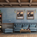 Rustic Barnwood Picture Frames 11x14 - Natural Reclaimed Wood Real Glass Wall Hanging - Handcrafted Vintage Distressed, 1 3/4" Frame Width WOOD SIDE ORBIS