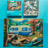 500 Piece Puzzles for Adults - Difficult Jigsaw Puzzles for Adults Challenging - Forest Bear Adventure Mulic