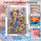 cewlonp Flowers Diamond Painting Kits for Adults-Flowers Diamond Art Kits for Adults Beginner,DIY Full Drill Gem Art for Home Wall Decor(12x16inch) cewlonp