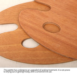 2 PCS Wooden Paint Palette Artist Palette Oil Paint Palette, Art Pallet for Painting Wood Palette 11.8"x8" LEKAYIHU