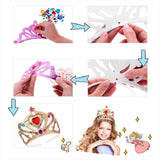 Richness DIY Party Crowns Foam Kids Tiaras Make Your Own Crowns with Jewel Stickers Party Favors for Kids Pack of 6 RICHNESS