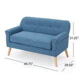 Christopher Knight Home Mariah Mid-Century Modern Loveseat, Muted Blue Christopher Knight Home
