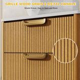 YITAHOME 30 Inch Floating Bathroom Vanity with Sink, Wall-Mounted Vanity with Engineered White Stone Top, 2 Large Storage Drawers with Faceted Ceramic Basin, Wood Grain Texture, Light Walnut YITAHOME