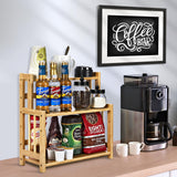 Sorbus Kitchen Countertop Organizer Bamboo Wooden Counter Storage Shelf Rack for Spice, Soap, Skin Care, Makeup Display Stand, Bathroom Shelves, Vanity, Office (3-Tier) Sorbus