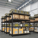 Prilinex Heavy Duty Storage Shelves 40" W x 20" D x 60" H - 4-Tier Adjustable Metal Garage Shelving Unit, Standing Utility Shelf Racks for Pantry Warehouse Kitchen, Black Prilinex