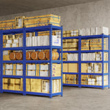 Yaheetech Storage Shelves 5 Tier Garage Shelving Heavy Duty Garage Shelves Adjustable Metal Shelving Unit Utility Rack Industrial Shelving for Warehouse Pantry Closet, 27.5" W x 12" D x 60" H, Blue Yaheetech